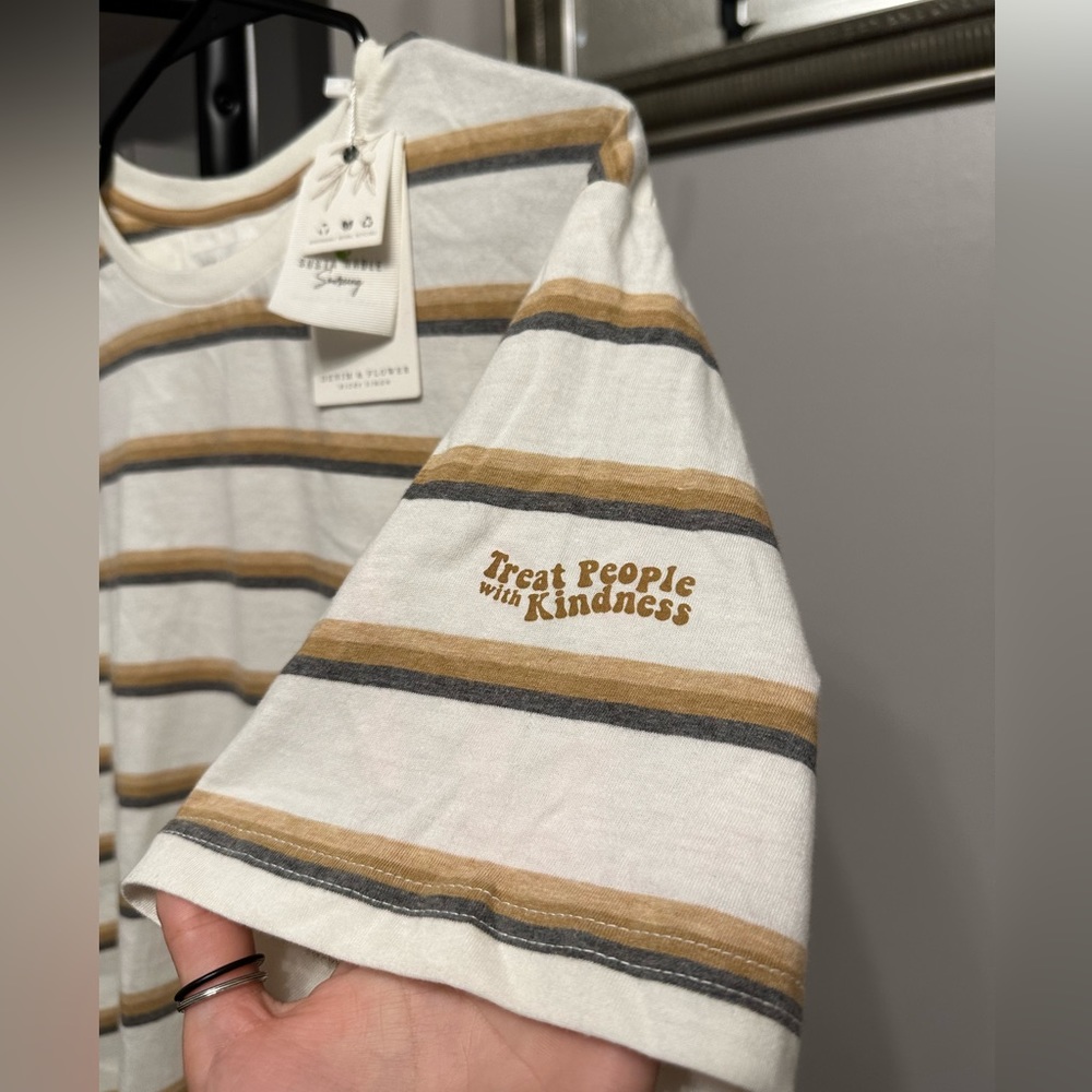 NWT ~Treat People with Kindness~ Striped Tee